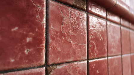 Red tile wall texture background. Red tile wall texture. Red tile wall backgroundの素材