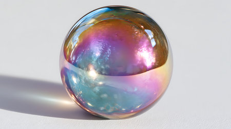 crystal ball on a white background, close-up, macroの素材