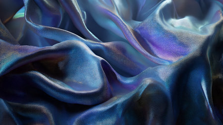 abstract background of blue silk or satin luxury cloth texture.の素材