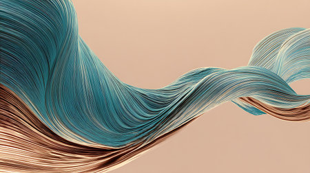 Abstract wavy background. 3d rendering, 3d illustration.の素材