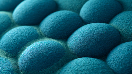 Close up of blue sponge textured background. Shallow depth of field.の素材