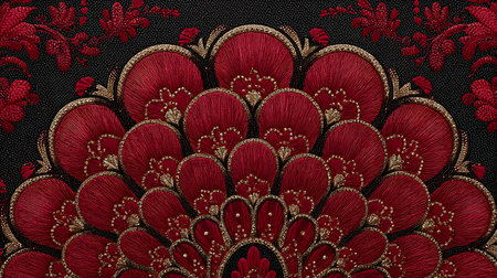 Fabric texture with floral pattern. tissue, textile, cloth, fabric, material, texture. photo studioの素材