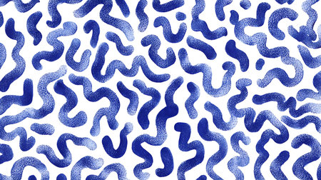 Watercolor seamless pattern with hand painted animal print. Blue abstract background.の素材
