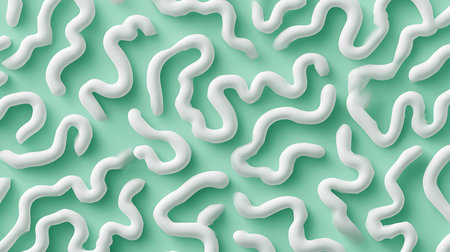 Abstract background with wavy lines. 3d rendering, 3d illustration.の素材