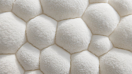 close up of white foam ball for background, texture and pattern.の素材
