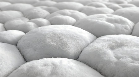 Close-up of a pile of white foam. 3D renderingの素材