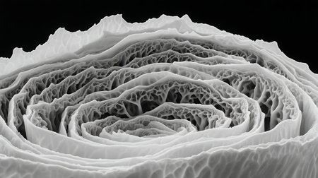 3d Illustration of a Cabbage, close-up.の素材