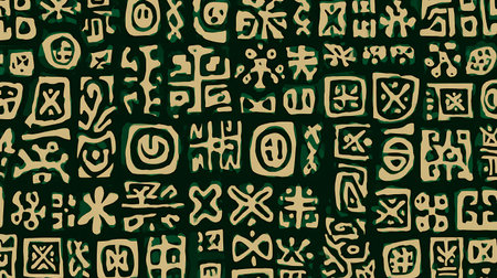 Egyptian hieroglyphs seamless pattern. Repeatable background.の素材