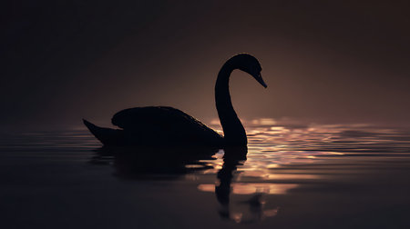 Silhouette of a dragon on a dark background. 3d renderの素材