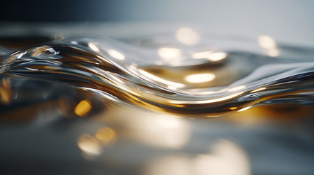 Macro shot of water surface with shallow depth of field. Abstract background.の素材