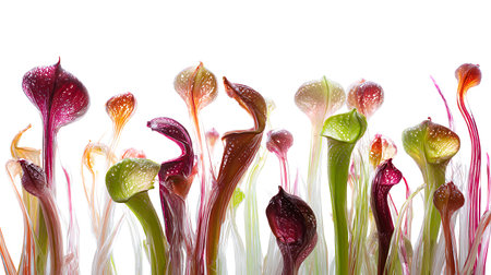 carnivorous plant isolated on white background with clipping path.の素材