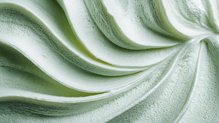 close up of green tea ice cream texture background - soft focus effectの素材