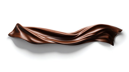 Chocolate wave isolated on a white background. 3d illustration.の素材