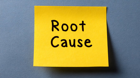 Rooftage written on yellow sticky note isolated on blue backgroundの素材