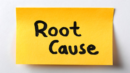 Hot case text on yellow sticky note, concept image with soft focus backgroundの素材