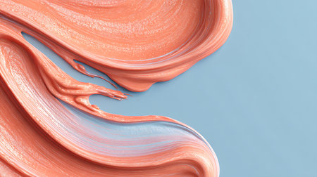 3d render, abstract background with smudges of pink paint on a blue backgroundの素材