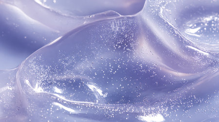 close up of a transparent gel cosmetic texture for background use.の素材