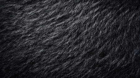 Black fur texture for background. High resolution photo. Full depth of field.の素材