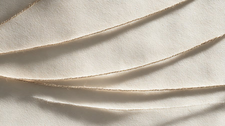 Close up detail of white fabric texture background. Textile material.の素材