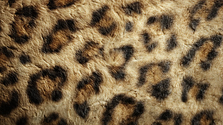 texture of leopard fur, closeup of animal skin background.の素材