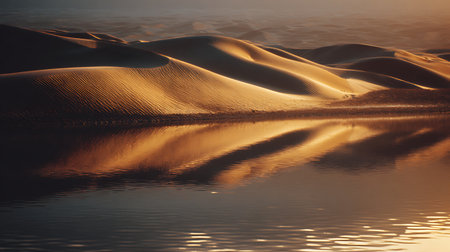 Sand dunes in the Sahara desert, Merzouga, Moroccoの素材