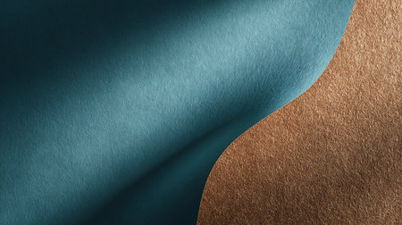 Blue and brown paper background with copy space for text or image.の素材