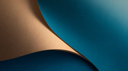 Abstract background of blue and beige paper layers. 3d renderingの素材