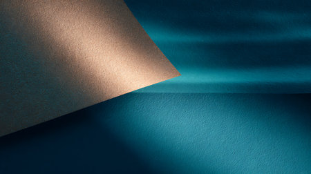 blue and brown paper background with copy space for text or image.の素材