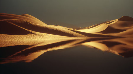 Sand dunes in the Sahara desert, Morocco, Africa. Sunset.の素材