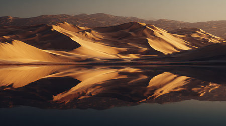 Sand dunes at sunset in the Namib Desert, Namibiaの素材