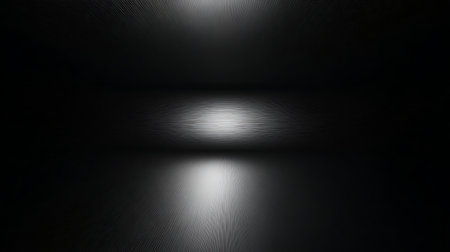 Abstract dark room with spotlights, 3d rendering. Computer digital drawing.の素材