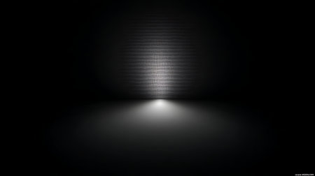 Spotlight in the dark room, 3d rendering. Computer digital drawing.の素材