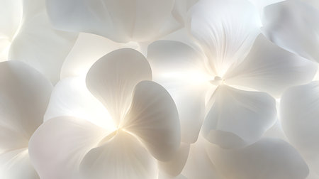 White petals of a flower. 3d rendering, 3d illustration.の素材