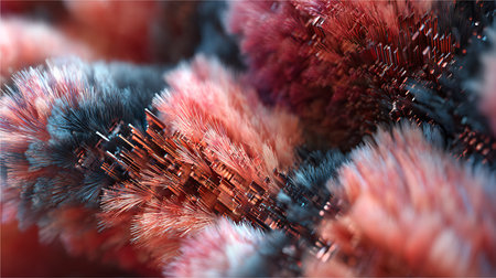 3d illustration of abstract fractal for creative design looks like feathersの素材
