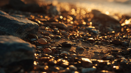 golden thread macro close up abstract background for graphic design and web designの素材