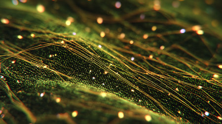 abstract green background with bokeh defocused lights and shadowの素材