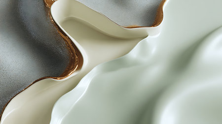 3d illustration of abstract geometric composition, digital art works. Computer generated images.の素材