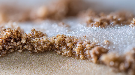 Close-up of sand and sea salt. Small depth of field.の素材