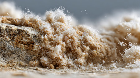 Close-up of sand on the beach, shallow depth of fieldの素材
