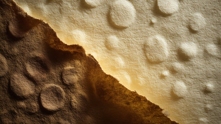 Old paper texture with holes. Abstract background for design. Toned.の素材