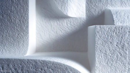 abstract white background with shadow, light and shadow on the wallの素材