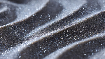 Silver glitter texture abstract background. Close up of silver glitter texture.の素材
