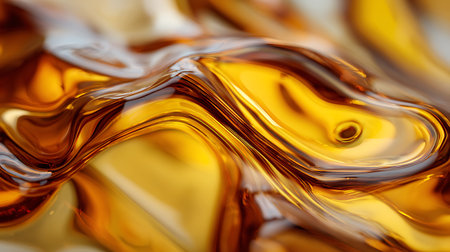 abstract background of golden liquid, close-up, macro photoの素材