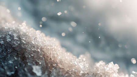 Macro shot of crystal sugar crystals with shallow depth of field.の素材