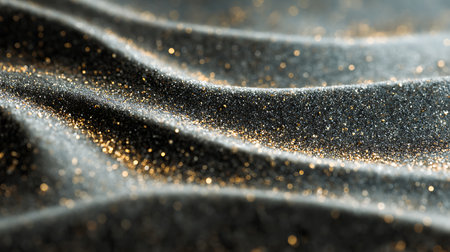 Abstract background of glittering silver fabric with bokeh effect.の素材
