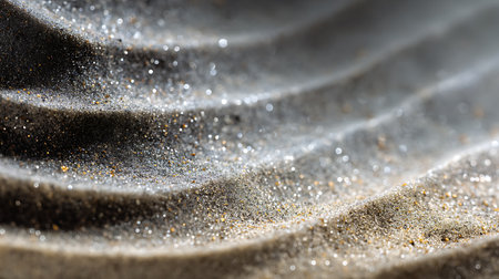 Close up of silver glittering background with shallow depth of field.の素材