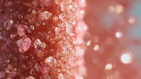 Abstract background with pink crystals. 3d rendering, 3d illustration.の素材
