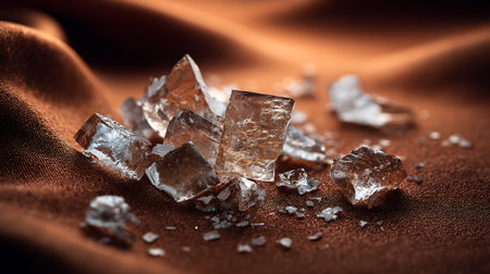 Dry tree branch with reflection on the water surface. Abstract background.の素材