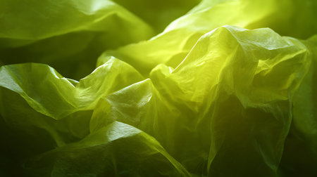 Broken glass on a green background. Close-up. Selective focus.の素材