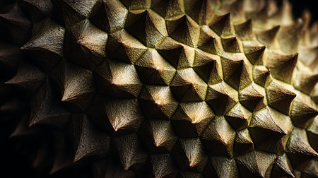 Close up of durian fruit, Thailand. Selective focus.の素材